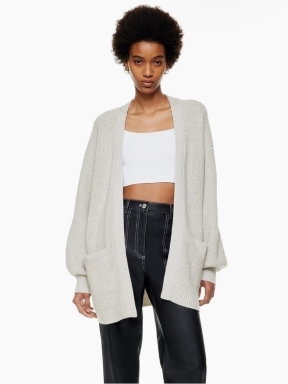 Atitzia WILFRED Free Unwind Cardigan Small 100% Merino Wool Relaxed Fall Cozy
